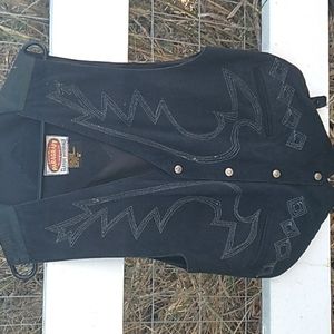 Mens leather vest